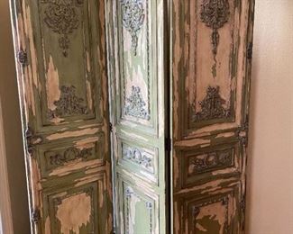 carved wooden screen