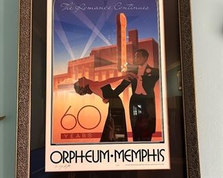 Signed poster/nicely framed 