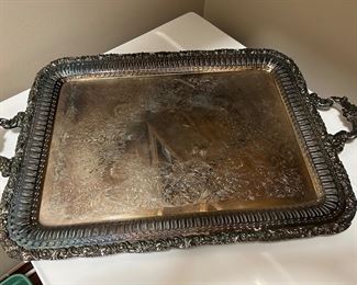 Silver plate tray 