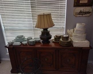 Dressers and lamps throughout