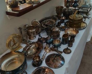 Decor the lord. Crystal and sterling silver items.