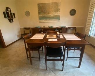 Brazilian Rosewood Table/6 chairs & matching buffet