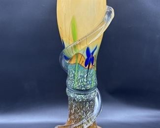 Signed Mihai Topescu LARGE Vase, 31in Tall