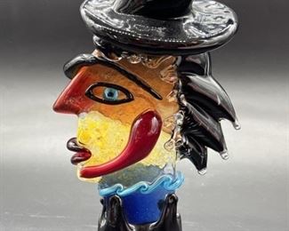 Murano Glass Sculpture Homage to Picasso by Furlan