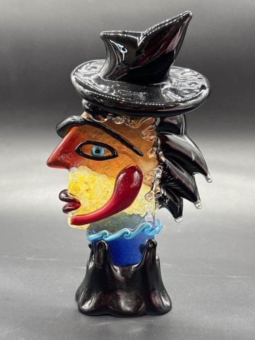 Murano Glass Sculpture Homage to Picasso by Furlan