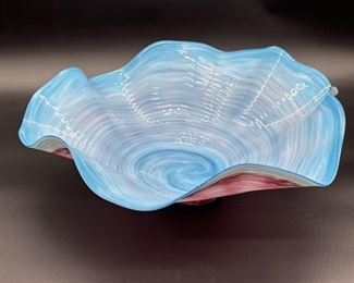 Large Handblown Glass Centerpiece Bowl by Wimberly