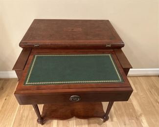 Small Inlaid Wood Game Table from Bombay Company