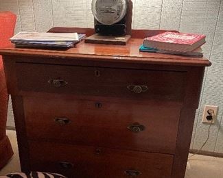 3-drawer chest/nightstand, custom lamp and ottoman