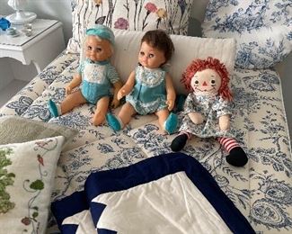 Vintage Dolls: Raggy Ann; Tiny Chatty Cathy and Brother