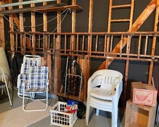 Folding chairs, stacking chairs, a 2-story ladder, and more!