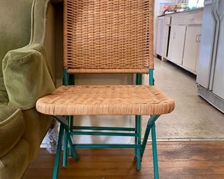 Pair of Wicker Folding Chairs 