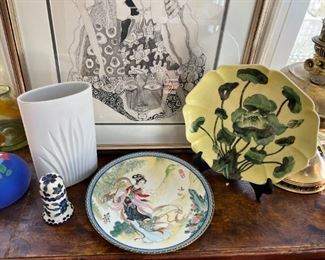 Rosenthal Vase, Oriental Plates