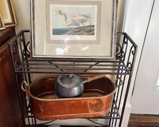 Bird Picture, Copper Pot, Small Shelf