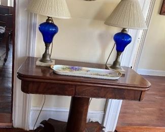 Gaming Table, Cobalt Lamps