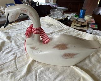 Frank L. Walsh Wooden Swan (Hand Crafted),