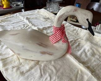 Frank L. Walsh Wooden Swan (Hand Crafted),