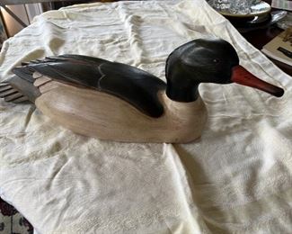 Dale Jordan 1987 Carved Merganser - Jordan Top Knot Carvers Blue Ribbon Series,