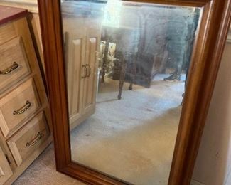 Wooden Framed Wall Mirror