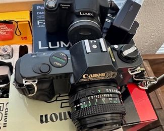 Canon T50 and Lumix Cameras