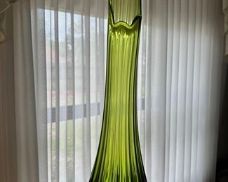 Large Green swung vase
