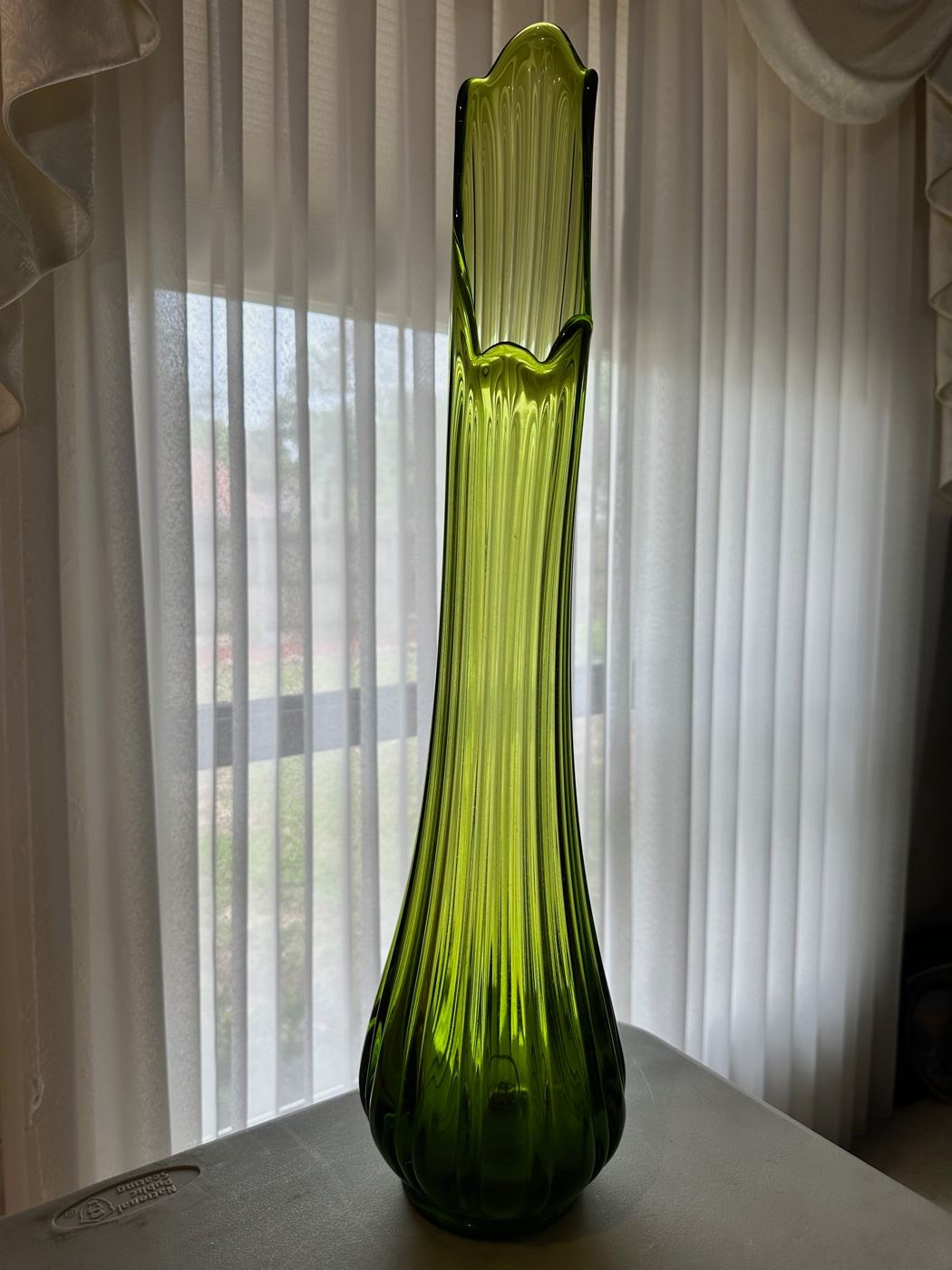Large Green swung vase