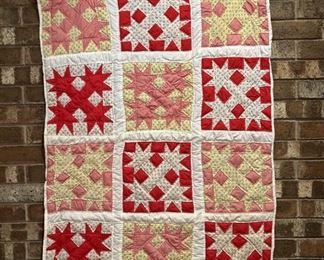 Vintage Small Star Pattern Quilt