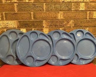(4) Vintage Cafeteria Plates, Circa 1940's