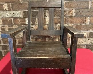 Vintage Child's Wooden Rocking Chair
