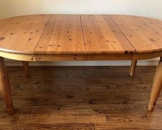 Farmhouse Table Made out of Pine with 2 Leaves