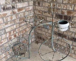 Wrought Iron Bicycle Plant Stand