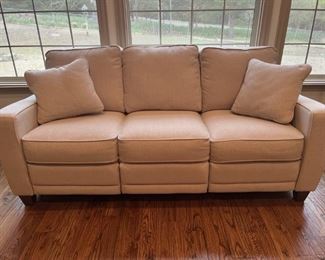 Electric Recliner 3-Cushion Upholstered Sofa