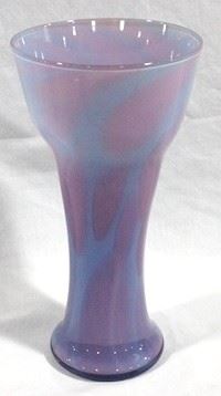 4 - Art glass 10" tall vase - signed & dated 2010
