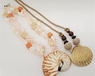 8c - 2 Shell necklaces
