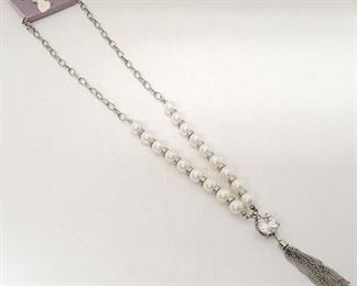 14c - Faux pearl & rhinestone necklaces
