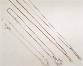 17c - 4 Rhinestone necklaces
