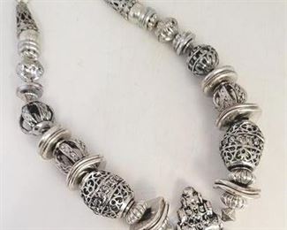 21c - Chicos silvertone medallion necklace
