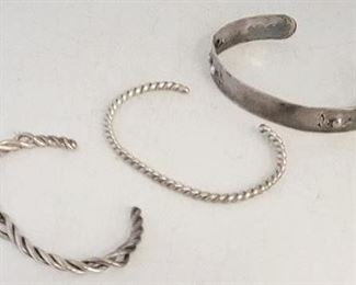 45c - 3 Sterling bracelets
