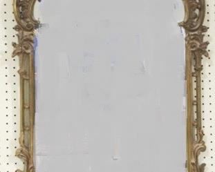 51 - Vintage ornate gilded gesso wall mirror 42 x 26

