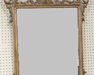 52 - Vintage ornated gilded gesso carved mirror 50 x 32
