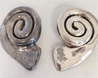 55c - Sterling clip on earrings
