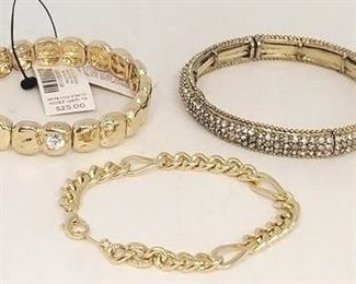 73c - Chicos & 2 gold tone bracelets
