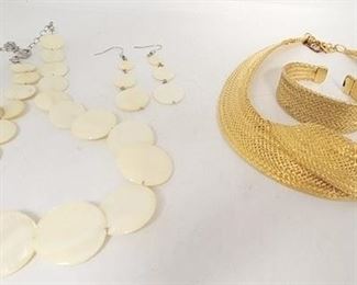 75c - 2 Jewelry sets, necklaces & earrings & bracelet
