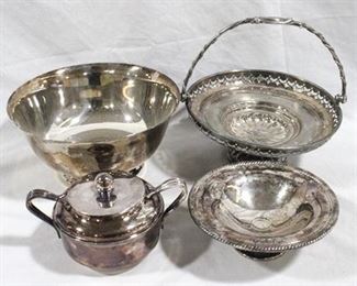 88 - Group silver plate items
