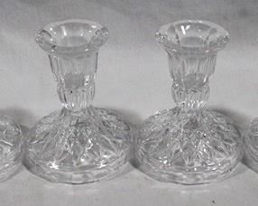 89 - 4 Glass 4" candle holders
