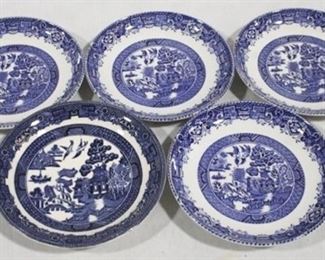 100 - 5 Woods Willow Ware 5.5" plates
