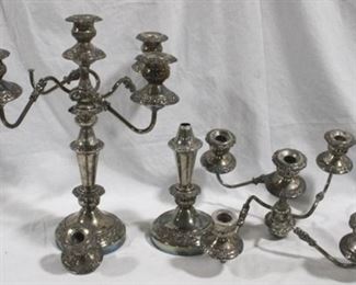 106 - Silver plate candelabra - AS IS
