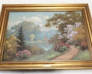 126 - Signed oil on canvas in nice frame 30 x 38
