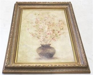 127 - Wall art in carved frame - 46 x 34
