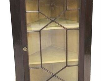 153 - 19th Century hanging corner cabinet 44.5 x 34.5 x 18.5
