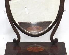 158 - Vintage inlaid shaving mirror w/ drawers 26 x 20.25 x 9
